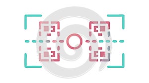 Data Analytics QR Code Icon, vector design Generative AI