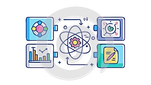 Data Analytics and Research Dashboard Vector, vector design Generative AI