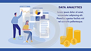 Data Analytics, Statistics Web Banner Template