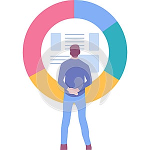 Data analytics vector business analysis flat icon