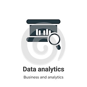 Data analytics vector icon on white background. Flat vector data analytics icon symbol sign from modern business and analytics