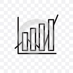 Data analytics vector linear icon isolated on transparent background, Data analytics transparency concept can be used for web and