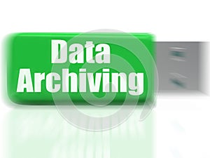 Data Archiving USB drive Shows Files Organization And Transfer