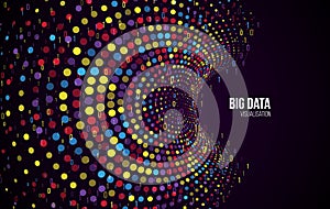 Data array visual concept. Big data connection complex