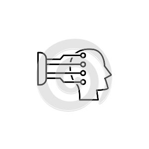 data, artificial intelligence icon. Element of technological data icon for mobile concept and web apps. Thin line data, artificial