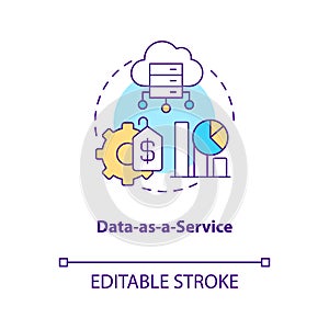Data as service concept icon