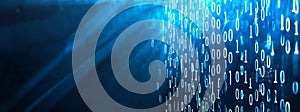 Data background, computer numbers, and technological concepts related to digital binary code