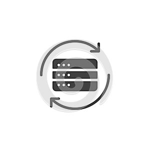 Data backup arrows solid icon
