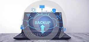 Data Backup. Cloud Download. Internet, Technology photo