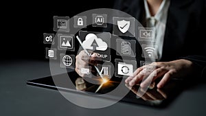 Data backup and cloud synchronization platform concept Parse