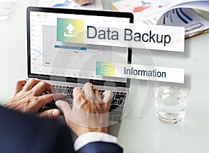 Data Backup Storage Transfer Concept photo