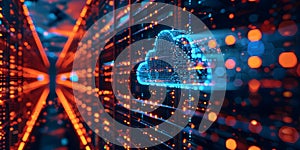 Data being replicated across cloud servers to ensure system redundancy and efficiency. Concept photo