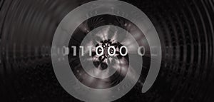 Data Binary Code 000111 Abstract