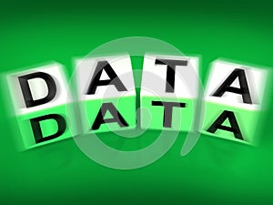Data Blocks Displays Info Technology or Database