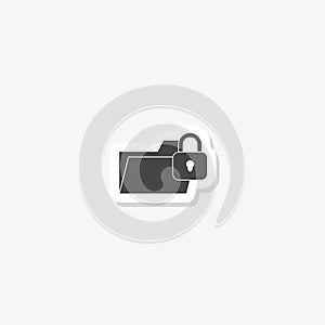 Data breach icon sticker isolated on gray background