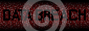 Data Breach text on hex code illustration