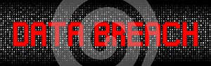 Data Breach text on hex code illustration