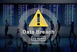 Data Breach Warning Sign Concept photo