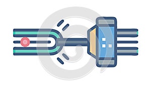 Data Cable Connection Industrial or Digital, vector design Generative AI