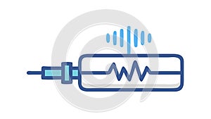 Data Cable and Network Connection, Digital Communication Icon, vector design Generative AI