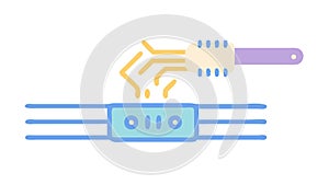 Data Cable Network Connectivity Communication Icon, vector design Generative AI