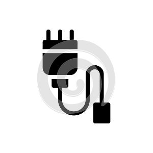 Data cable vector glyph flat  icon