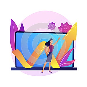 Data center abstract concept vector illustration.