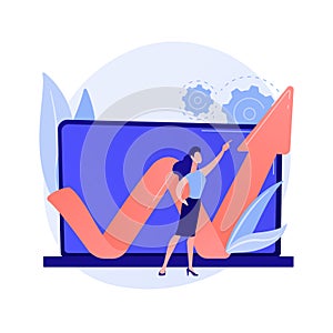 Data center abstract concept vector illustration.