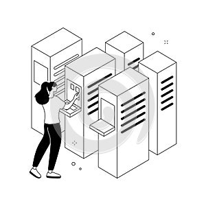 Data center abstract concept vector illustration.