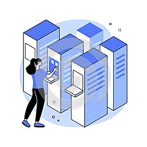 Data center abstract concept vector illustration.