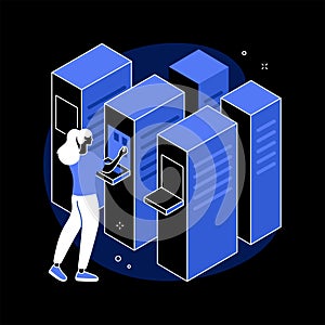Data center abstract concept vector illustration.