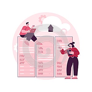 Data center abstract concept vector illustration.
