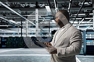 Data center admin updating systems to keeps performance up