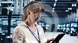 Data center with AI server rows