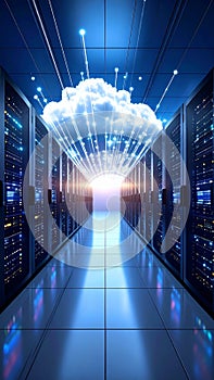 Data Center Cloud Computing Concept Servers and Network Technology