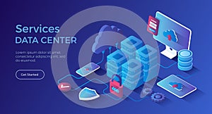 Data Center Cloud Services Information processing, hosting, provider, storage, networking, management