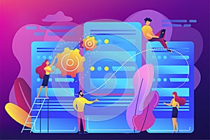 Data center concept vector illustration.