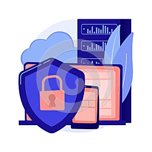 Database protection vector concept metaphor