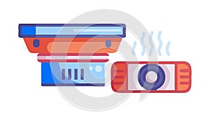 Data center cooling system, server infrastructure management, vector design Generative AI