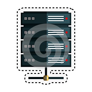 data center disk isolated icon