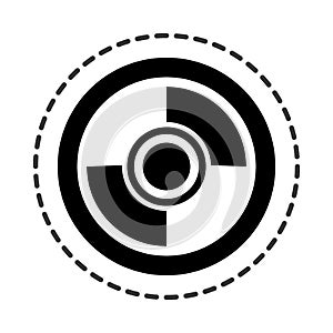 Data center disk isolated icon