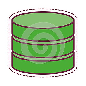 Data center disk isolated icon