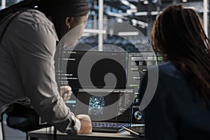 Data center engineering team using artificial intelligence visualization tools