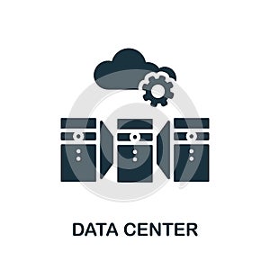 Data Center flat icon. Colored element sign from networking collection. Flat Data Center icon sign for web design