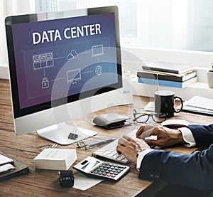 Data center global connection network technology system