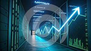 Data Center Growth: Servers, Big Data, and Business Analytics Concept