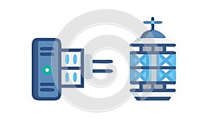 Data Center Infrastructure, Cloud Server Architecture, vector design Generative AI