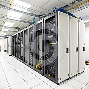 Data center isolated on white background