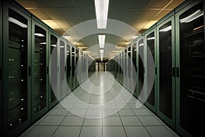 Data center, Modern data room filled with servers