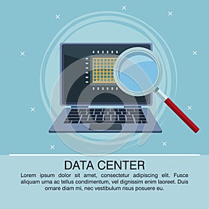 Data center poster with informaton